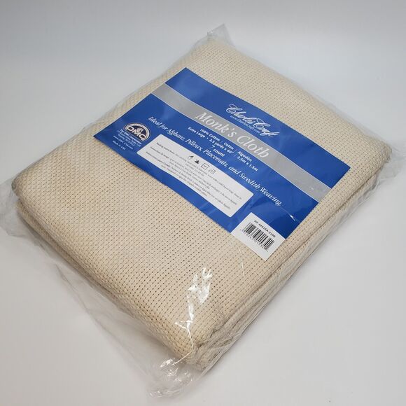 DMC Charles Craft Monk's Cloth Aida 7 Count 60"X2.5yd-Natural 100% Cotton - Picture 3 of 3